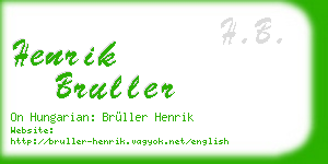 henrik bruller business card