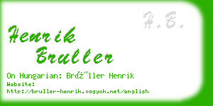 henrik bruller business card